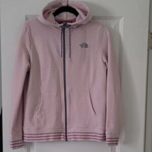The North Face light pink  zip up hoodie jacket